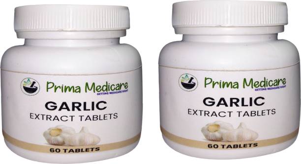 Prima Medicare GARLIC EXTRACT TABLETS FOR CARDIOVASCULAR HEALTH & IMMUNE SYSTEM-120 TABS