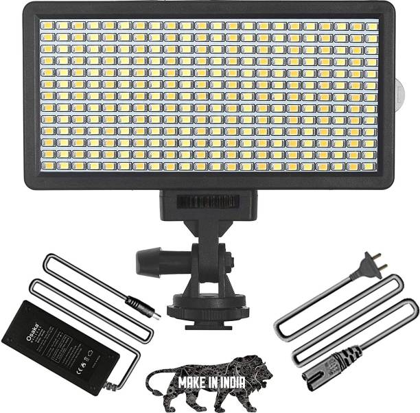 OSAKA Bi-Color Dimmable LED Video Light OS-LED-308 Pocket LED Slim for All DSLR Video Cameras YouTube Video tiktok Photography Shooting with AC Adapter Flash