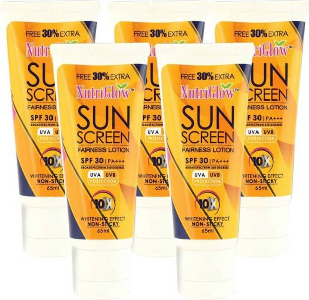 NutriGlow Sun Screen Lotion (Pack of 5) - SPF 30 PA+++