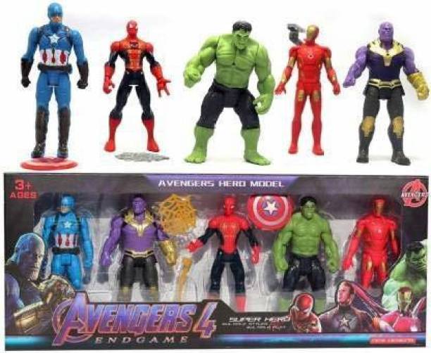 G.FIDEL Avenger Super Hero Action Figure Toy Set (Set of 5 Superheroes)