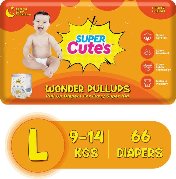 Super Cute's | Wonder Pullups | Pant Style Premium Diaper | For Superior Absorption - L
