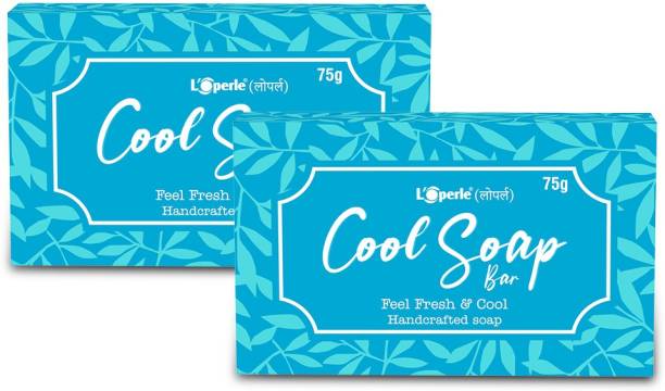 LOPERLE Handcrafted Cool Soap Bar with Menthol and Wheat Germ Oil for Cooling & Soothing Effect on Skin