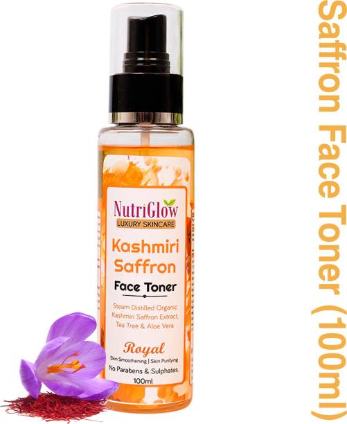 NutriGlow Skincare Kashmiri Saffron Face Toner, skin smoothening and skin purifying Men & Women