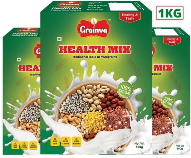 grainva Health mix 100% Multimillet Sathu Maavu Multigrain Nutrition Drink for kids Energy drink 1 kg