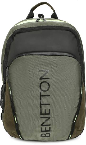 United Colors of Benetton 24L Olive Laptop Backpack 24 L Laptop Backpack