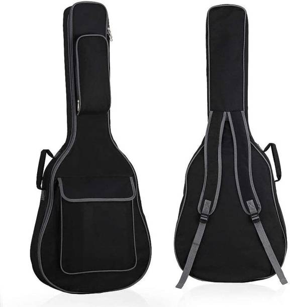 Healifty 21 Inch Guitar Bag Adjustable Cloth Acoustic Guitar Bag with Pocket Electric Guitar Carry Case Cover Black