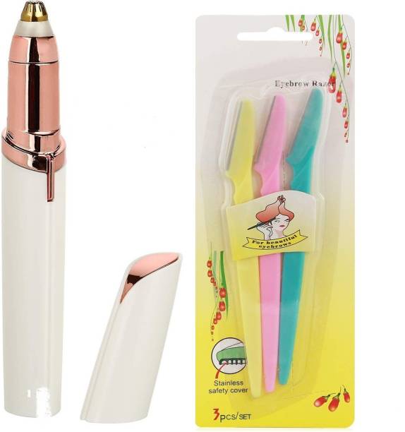 Taxila Eyebrow Trimmer || Facial Razor for Eyebrow Shaper || Trimmer for face || Eyebrow Shaver for Women and Men (With AAA Battery)