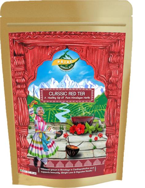 PRIDE OF HIMALAYA RED TEA (CLASSIC HIBISCUS RED TEA, 20 TEA BAGS) Hibiscus Tea Pouch