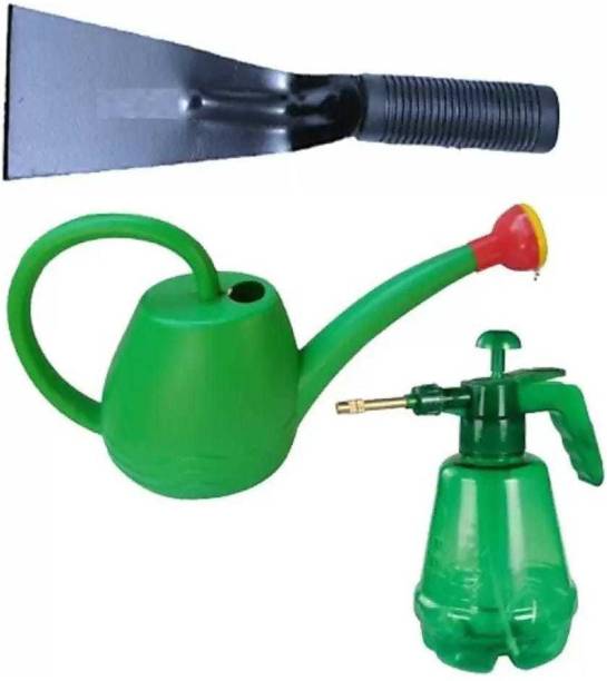 AGT Plastic Watering Can Tank Water Sprayer For Plants Lawn Garden (Improved Version) + Garden Khurpi Set for Garden or Small Pots Garden Tool Garden Tool Kit