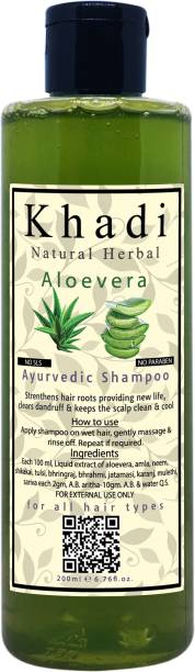 khadi natural herbal Aloe Vera Shampoo 200 ml - Paraben Free Organic Shampoo