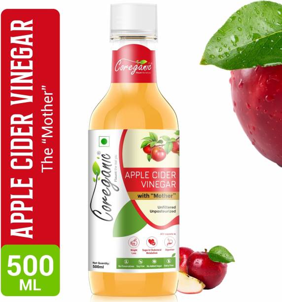 Coreganic Apple Cider Vinegar for Weight Loss With Strand of Mother Unfiltered And Undiluted Vinegar Vinegar