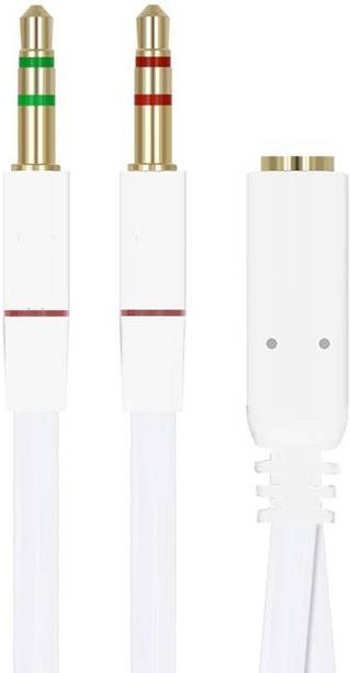 Top Headset Y Splitter cheap price 5stars Flipkart in India 46 A3sprime 3.5mm Female to 2 Male Mic and Audio Headphone Splitter Cable with Separate Microphone and Headphone Connector for Headset to PC, Laptop 0.7 m AUX Cable