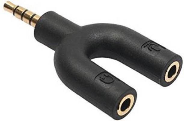 Top Headset Y Adaptor cheap price 5stars Flipkart in India 32 Anoint India Black Headset Adapter Kit U Shape 3.5mm Y Splitter for Audio Headphone and MIC Phone Converter (Android, iOS) Phone Converter