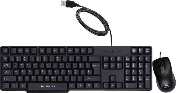ZEBRONICS Zeb-Judwaa 750 Keyboard & Mouse Combo Wired USB Desktop Keyboard