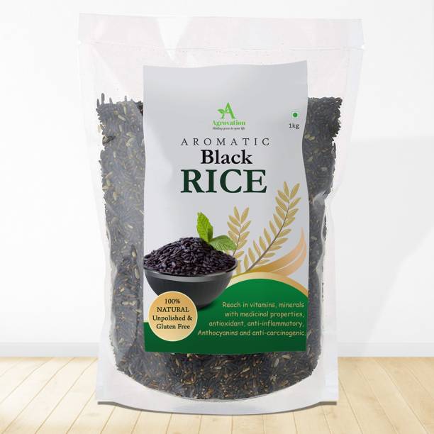 AGROVATION Premium Aromatic Black Forbidden Rice (Medium Grain, Unpolished)