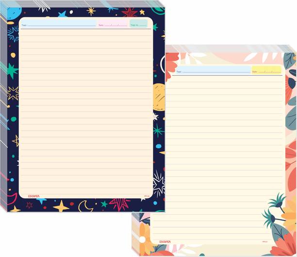 ESCAPER Premium Multicolor Series Ruled A4 70 gsm Project Paper