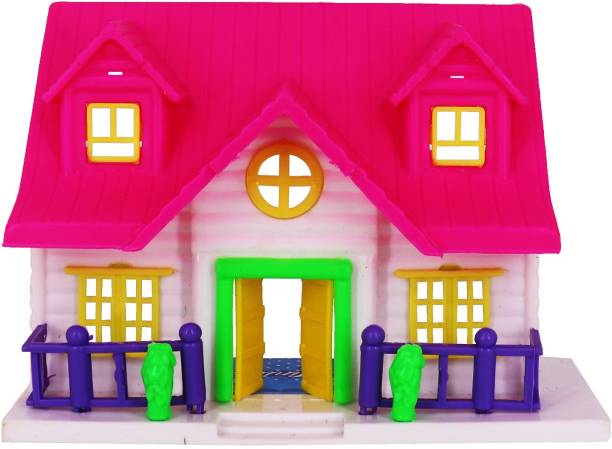 AZEENA Dream Doll House Set For Girls | Dolls Home | Best Toy Kit For Gift To Your Princess | Colour: Multi Color | Role Play Toys For Kids | Size: 16 Cm | Package Content: Dollhouse With Accessories