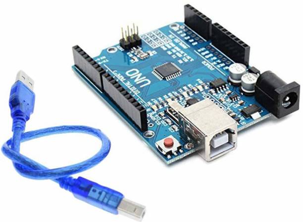 DevSstore Arduino UNO R3 CH340 Development Microcontroller Board SMD Version With Cable, Educational Electronic Hobby Kit
