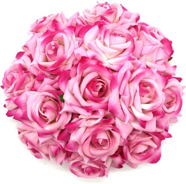 Shining Angel Artificial Flower Bun Baby Pink Color Wedding Juda Big Size Bun Bun