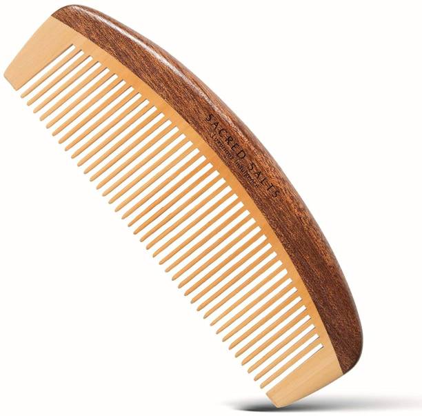 Accessorilia Wooden Comb for women & men | Natural Handmade Wood Broad Tooth Hair Detangling Comb