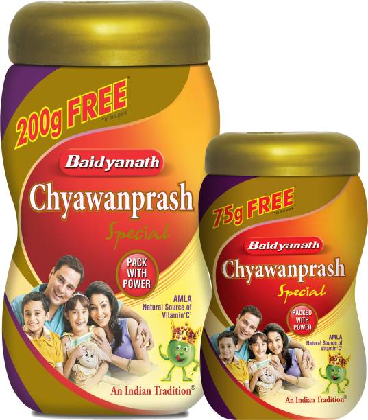 Baidyanath Chyawanprash Special | Ayurvedic Immunity Booster | for All Age Group, Helps to Builds Energy, Strength and Stamina | 275 Gram Extra with