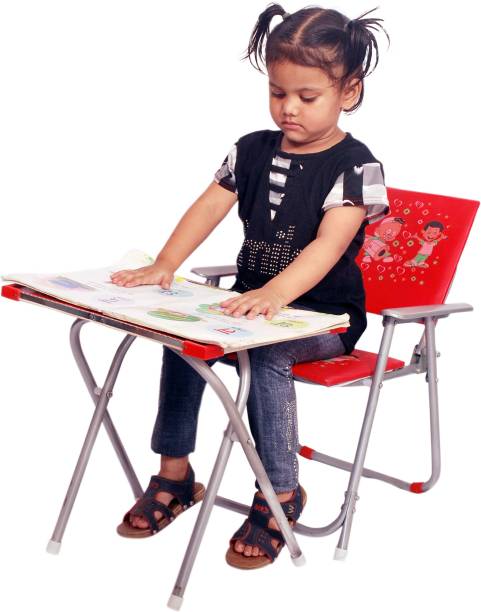 S.S Steelo Art S.S Steelo Art Kids MTable and Chair Foldable set for kids Multipurpose( Red) Metal Desk Chair