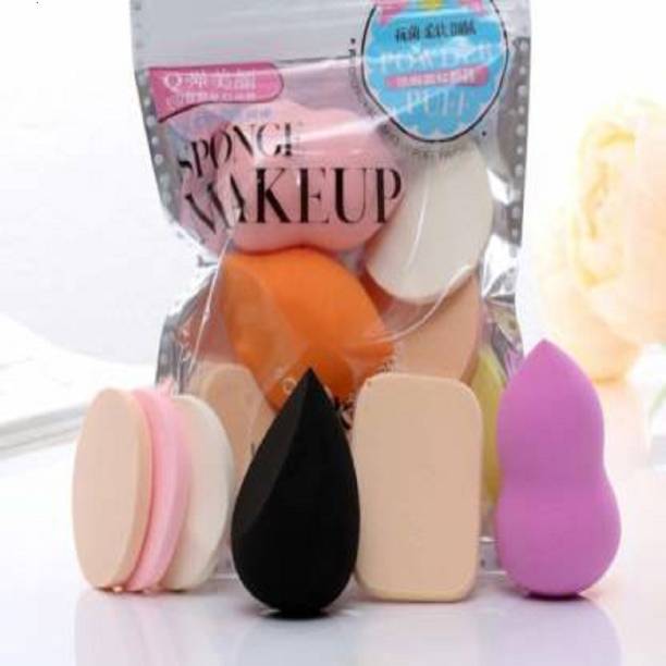 LA OTTER Makeup Foundation Blender Puff Beauty Sponge Multicolour-(Pack of 6)