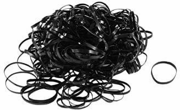 lamvi NON BREAKABLE Pack of 120 Small Elastics Stretchy Hair Tie Ponytail Hair Rubber Band Holder for Women (Black) Rubber Band Rubber Band