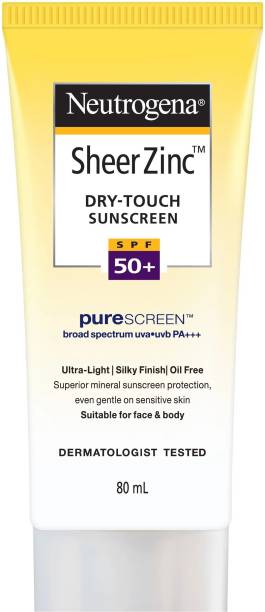 NEUTROGENA Sheer Zinc Dry-Touch Sunscreen Pure Screen Each 80ml set of 1 - SPF 50+ PA+++