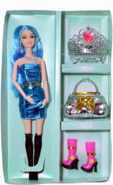Karoli Collection Blue Foldable Doll Set (Multicolor)