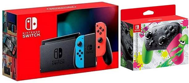 NINTENDO Switch With Neon Red & Neon Blue bundled With ...