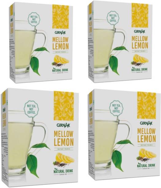 Girnar Tea MELLOW LEMON 10 TEA BAGS PACK OF 4 Instant Tea Bags Box