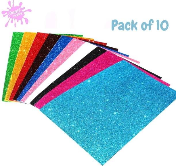 SmartCrafting Birthday Gifts Glitter Sheets( Pack of 10)