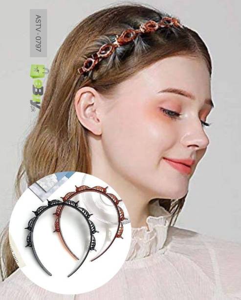 manohar enterprise girls hair styling headband double layer twist plait headband Hair Band