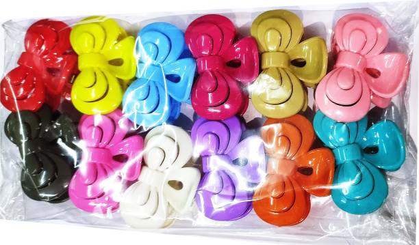 BELLA HARARO Hair Accessories Mini Hair Claw Clips Plastic Clutcher, Hair Clips Pins Clamps For Girl Teens Kids & Women Medium Size (Multicolor)-Set of 12 Hair Claw