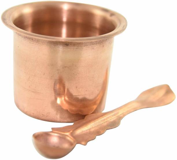 A & S VENTURES Copper Puja Lota with Spoon Brass Kalash