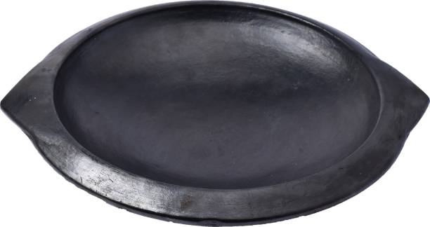 Frills & Colours Earthen Cookware/ Dosha chatty/Appachatty Black/ Chatti/Roti Tawa / Pathiri Chatty Appachatty 0.25 L capacity 26 cm diameter