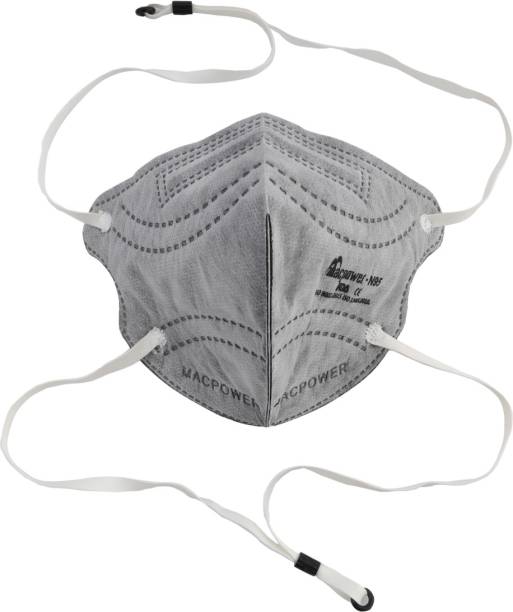 Macpower ISI Approved N95 Mask - Grey (Pack of 10), Headloop Style, 5 Layered Unisex FFP2 Face Mask Grey N 95..