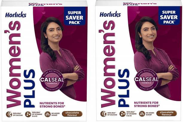 HORLICKS Women's Plus Calseal Chocolate Flavour 400 Gm Refill Pack Of 2