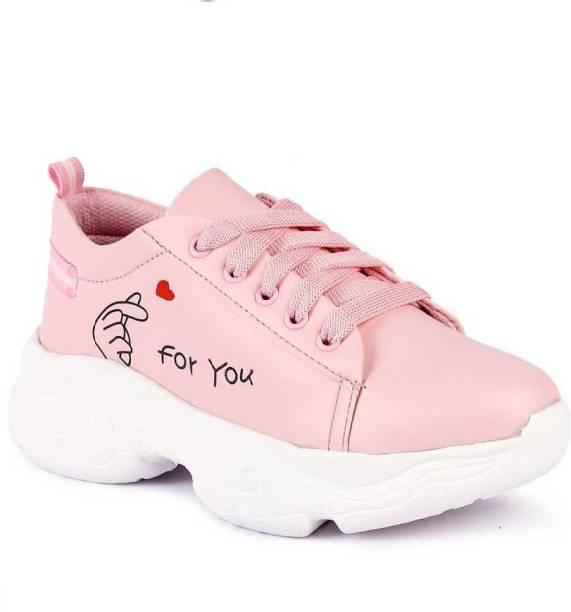 DUMPPY Girls Lace Running Shoes