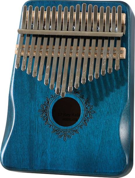 Palap Thumb Piano 17 Keys Musical Instrument Kalimba with Engraved Notes and Tuning Hammer (Blue)