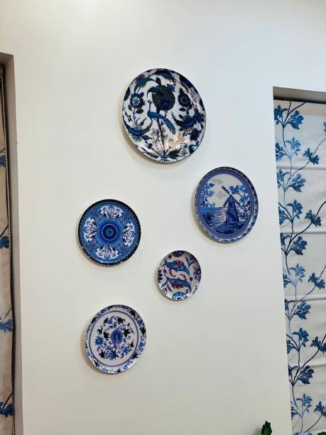 LIMRA home decorative wall pates ,set of 5 plates,12, 10, 8, 8 ,6 Inc ,Round shape