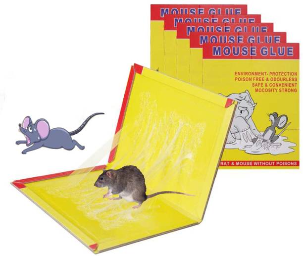 TruVeli Mouse Glue Trap Rat Catcher Adhesive Sticky Glue Pad (Pack of 5) Live Trap