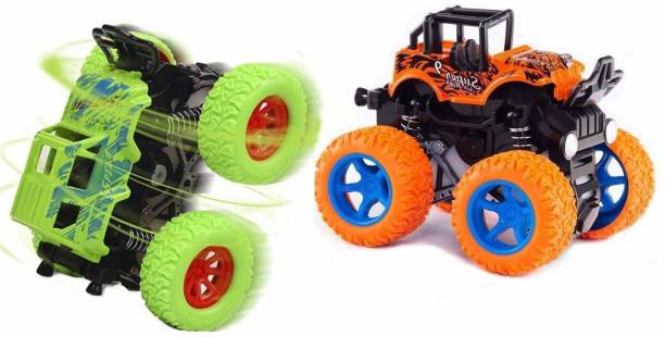 NXI Monster Truck Push and go Toy 4wd Car Friction Cars 4 Wheel Vehicles for Kids
