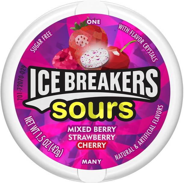 Ice Breaker Sours Mixed Berry , Strawberry , Cherry, 42...