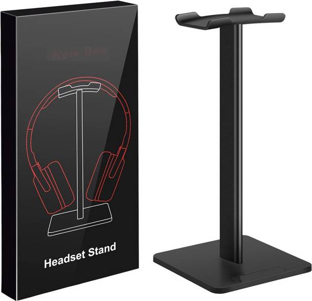 Top Headset Stand cheap price 5stars Flipkart in India 1 nivera Headphone Stand/Gaming Headset Holder with Aluminum Supporting Bar/Flexible Headrest Anti-Slip Earphone Stand for All Headphones - Black Headphone Stand
