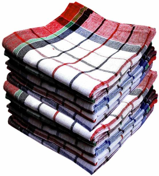 AKIN Cleaning Cloth Multipurpose Kitchen Towels Cotton Dish Napkin - Machine Washable - Multi Coloured Checked Dish Towels, Tea Towels, Table Cloth 18x18 Inch - Pack of 12 (12) Multicolor Napkins