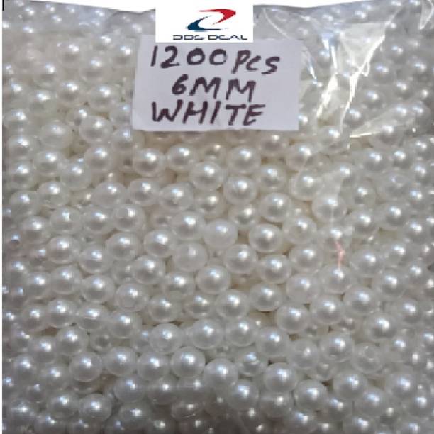 BBS DEAL 6mm Round Jewelry Making Glass Pearl Beads 1200PCS