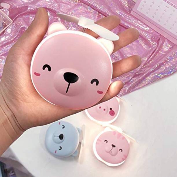 travel Mini Carton Make Up/Mirror with LED Lights USB // Fan Lighted Mirror