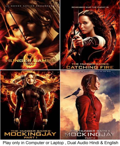 The Hunger Games ( film series ) 4 movies dual audio Hindi & English it's DURN DATA DVD play only in computer or laptop it's not original without poster HD print quality